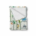 thumbnail image 2 of Cars Soft Flannel Fleece Throw Blanket, Vibrant Children Drawing Cars Driving on the Roads Traffic Urban Themed Design, Cozy Plush for Indoor and Outdoor Use, 60" x 80", Multicolor, by Ambesonne, 2 of 6