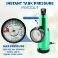 thumbnail image 2 of KOKAND Oxygen Regulator 0-15LPM - Oxygen Tank Regulator with Gauge - Green, 2 of 9