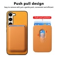thumbnail image 6 of Magnetic 2 in 1 Detachable Wallet Compatible with Samsung Galaxy S23 Case, with Card Holder Faux Leather Men Women Compatible with MagSafe Phone Cover for Samsung Galaxy S23, Yellow, 6 of 11