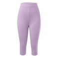 thumbnail image 4 of BYHONG Women's LeggingsLeggings for Womens Summer Casual Sports Yoga Pants Tight Cropped Pants Outfit Purple Leggings for Women S, 4 of 6