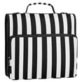 thumbnail image 6 of 3 Ring Zipper Binder with Shoulder Strap Waterproof Trapper Keeper 2 Inch D-Ring 500 Sheets Capacity Black and White Striped, 6 of 8