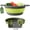 Green, variant on Gevoli 2-in-1 Large Collapsible Colander with Self-draining Base Set - Plastic Side Drain Food strainer for Edge of Kitchen Sink (Green)