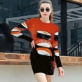 thumbnail image 3 of Sushi House Women's Long Sleeve Bodycon Dress Soft Stretchy For Everyday Wear And Special Occasions, 3 of 6