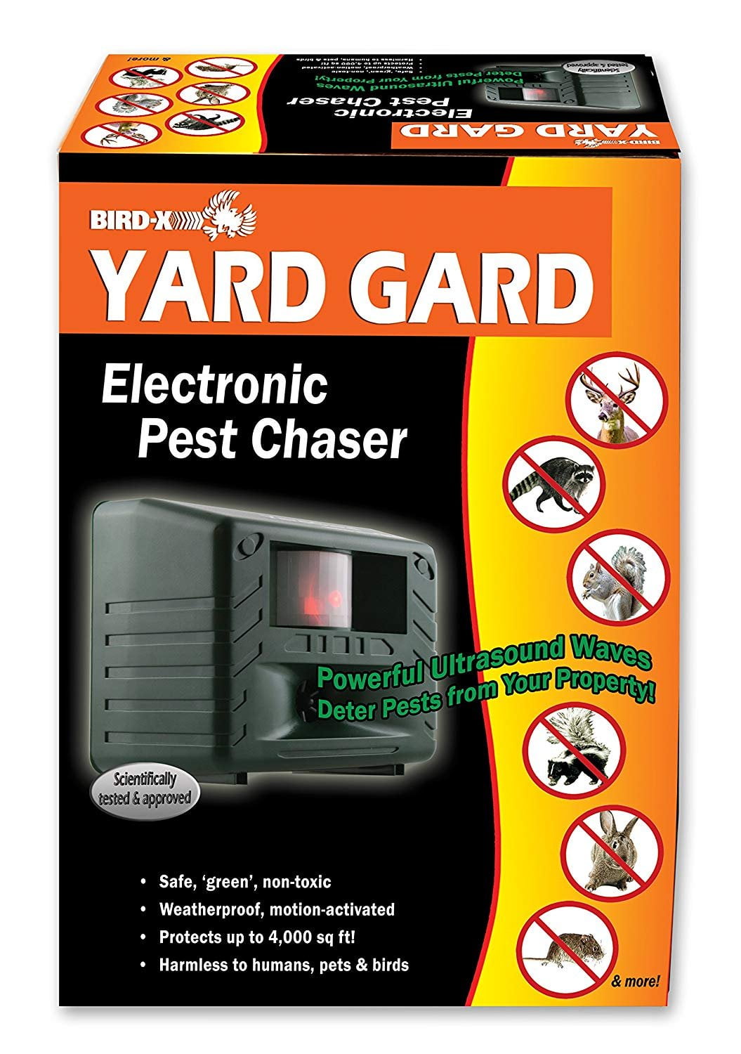 Bird-X Yard Gard Ultrasonic Electronic Animal Repeller 4000