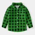 thumbnail image 2 of Lenpel Baby Boys Girls' Button down Shirts Unisex Newborn Infants Long Sleeve Plaid Shirts Spring Fall Clothes, 2 of 7