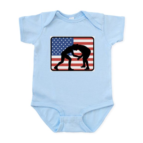 CafePress - American Wrestling Infant Bodysuit - Baby Light Bodysuit, Size Newborn - 24 Months