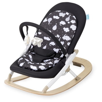 Dream On Me SleekSway Portable Rocker, Black White