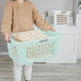 thumbnail image 4 of Sterilite Laundry Basket, 2 Bushel Plastic Hamper with Handles, Mint, 24 Pack, 4 of 6