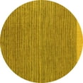 thumbnail image 1 of Ahgly Company Indoor Round Abstract Yellow Modern Area Rugs, 8' Round, 1 of 4