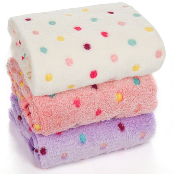 Luxmo Dog Blanket, 3 Pack Small Cat Pet Blankets Puppy Fleece Blankets Sleep Mat Pad Cover for Kitten Puppy Rabbit