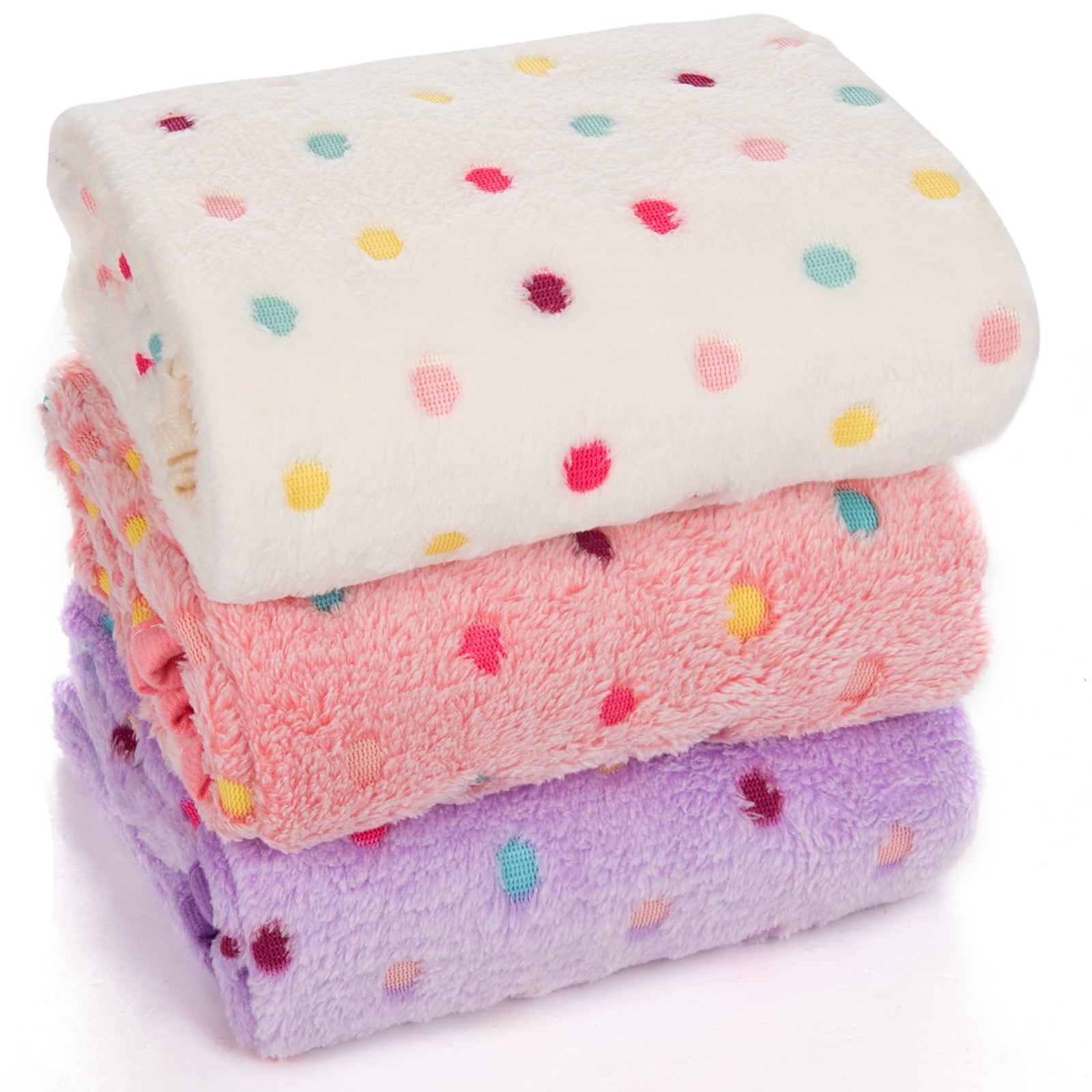 Luxmo Dog Blanket 3 Pack Small Cat Pet Blankets Puppy Fleece Blankets Sleep Mat Pad Cover for Kitten Puppy Rabbit