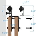 thumbnail image 3 of ZEKOO Sliding Barn Door Hanger Black Steel Rollers (I-Style), 3 of 4