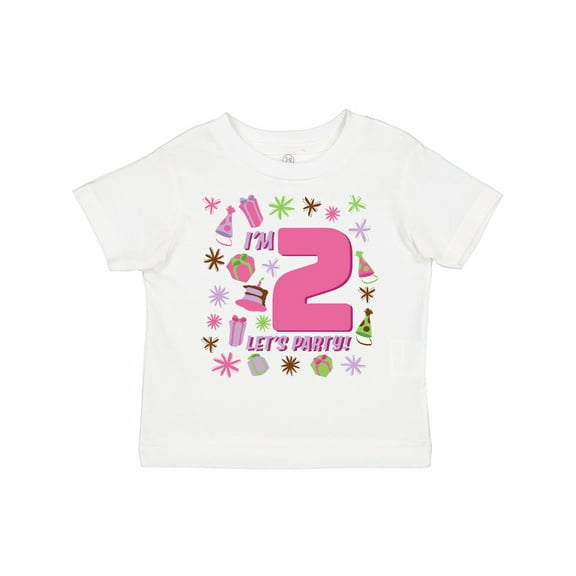 Inktastic I'm Two, Let's Party 2nd Birthday Girls Toddler T-Shirt