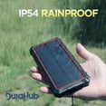 DuraHub Solar Power USB Battery Bank with QI Wireless, True 20000mAh
