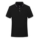 thumbnail image 1 of Camiseta de Manga Corta, Botón Casual Turndown Pullover T-Shirt Top de Color Sólido Hecho de Poliéster para Hombres de Verano de Uso Diario, Mangas de Mano para Hombres, 1 of 4