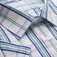 thumbnail image 2 of Modena Men's M199DDSS Cotton Blend Short Sleeve Plaid Dress Shirt - Green - 18.5B, 2 of 2