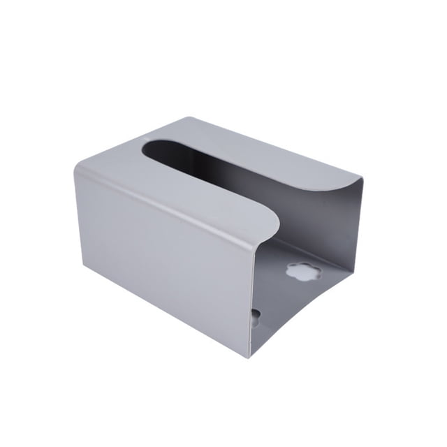 Injueey Dispensador de papel higiénico para oficina en casa, sala de estar, cocina, baño, papel montado en la pared, soporte para pañuelos, Almacenamiento y organización del hogar Gris