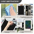 thumbnail image 7 of POLERO RV Door Window Shade, Foldable RV Blackout Window Cover, UV Rays Protection Camper Trailer Screen Door Protector, Hook and Loop Fastener (Green Galaxy Stars), 7 of 7
