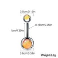 Belly Button Rings Stainless Steel Round Cubic Zirconia Stud Body Piercing Forbidden Body