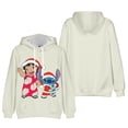 thumbnail image 4 of FUNIER Hooded Sweatshirt Stitch Print Polyester 100-8XL Full Size Unisex Casual Christmas Sweater with Keychain for Adult & Children, Beige, 4 of 6