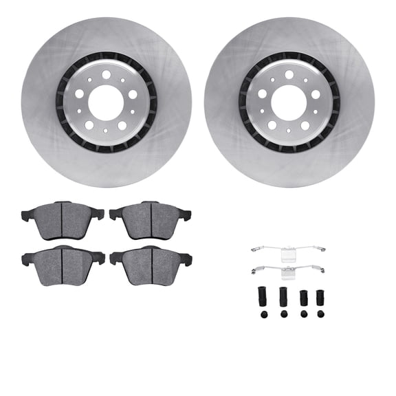 Dynamic Friction Company Front Brake Rotors with 5000 Advanced Brake Pads includes Hardware 6512-27277