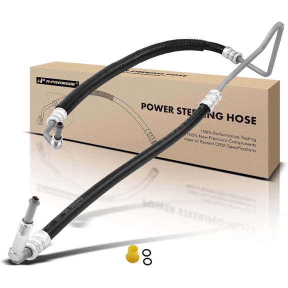 A-Premium Power Steering Pressure Hose Line Assembly Compatible with Cadillac DTS & Buick Lucerne, 2006 2007 2008 2009 2010 2011, 4.6L, with O-ring, Pump to Gear/Rack