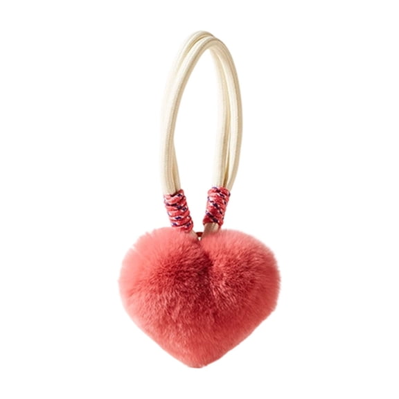 PEIBang Valentine's Day Heart Bag Charms,Cute Plush Heart Shaped Keychain with Rope for Purse Handbag Backpack,Gifts for Birthday Valentine's Day