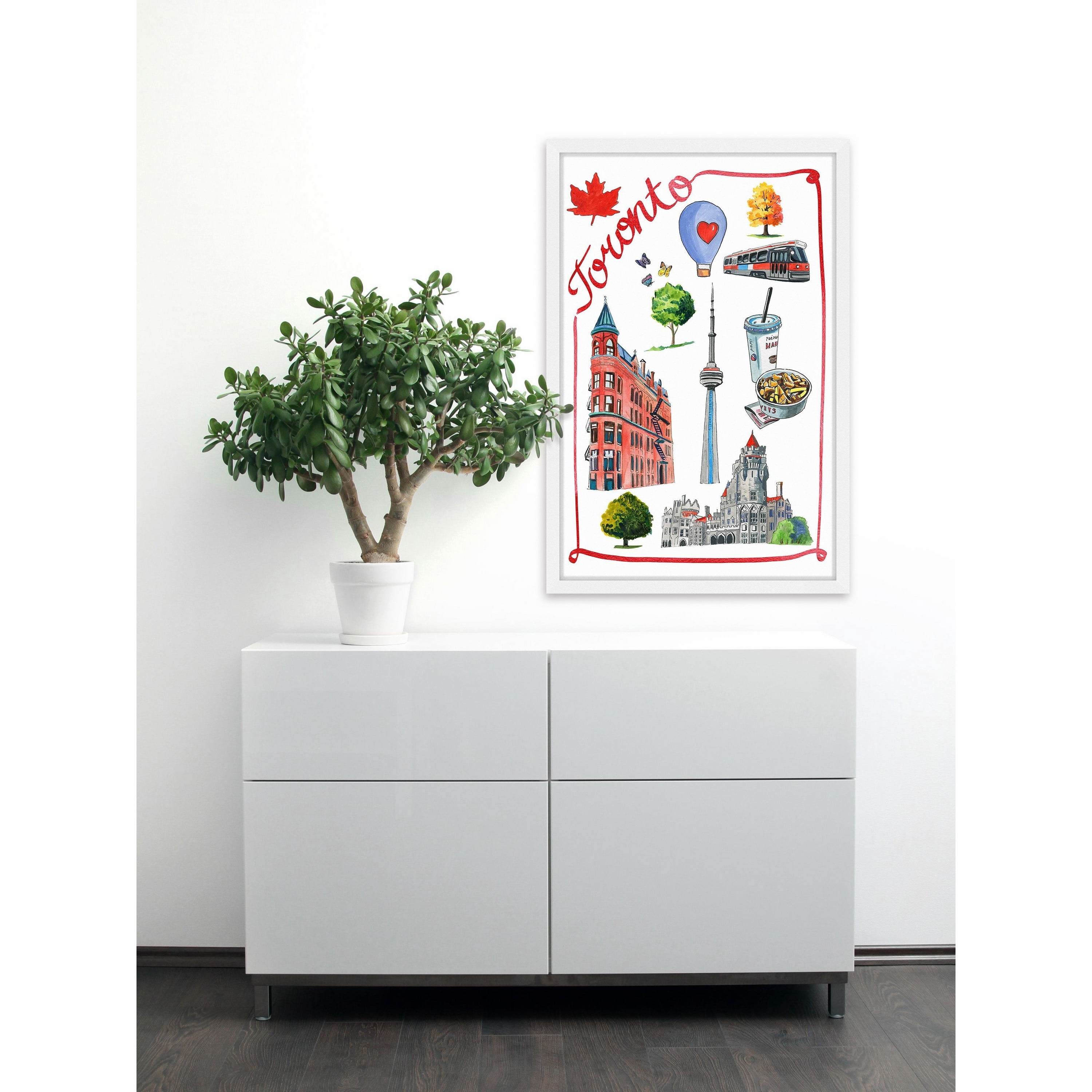 "I Love Toronto" Framed Painting Print