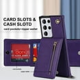 thumbnail image 6 of Crossbody Case for Samsung Galaxy S21 Ultra 5G Case with Card Holder,Galaxy S21 Ultra Wallet Case for Women Girl PU Leather Lanyard Strap Magnetic Clasp Kickstand ID Credit Card 6.8",Purple, 6 of 17