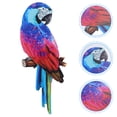 thumbnail image 4 of Indoor Use Multi-colored Metal Parrot Wall Sculpture for Home Decor Parrot Sculptures 1Set, 4 of 8