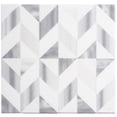 thumbnail image 2 of Livmor Dora Gray 2-in. x 3-in. Chevron Marble Look Polished Natural Stone Mosaic Wall and Floor Tile, 2 of 2