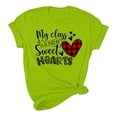 thumbnail image 6 of Fesfesfes T Shirts for Women's Valentine's Day Love Printed Short Sleeved T-shirt Top Short Sleeved Round Neck Top/Shirt Shirt for Women L(US:8), 6 of 6