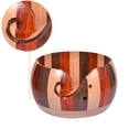 thumbnail image 4 of Wooden Yarn Bowl Organizer Wooden Knitting Yarn Holder Bowl Large Wool Storage Bowl Crochet Bowl Holder Handmade Knitting Bowl Wool Holder With Holes For Knitting Crochet Accessories, 4 of 5