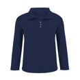 thumbnail image 3 of HLKJKLS Long Sleeve Shirts For Women Solid Color Long Sleeve Collar Slimming Base Shirt Cotton Spring Winter Casual Blue M-4Xl, 3 of 9