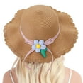 thumbnail image 5 of Sombrero de 56-58cm de circunferencia, sombrero protector solar para mujer, sombrero para sol y playa, Sombrero de Paja de verano, conjunto de sombrero para el sol y bolsa de paja, 5 of 5
