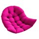 thumbnail image 3 of Cojín colgante para silla con forma de huevo, suave, para oficina, jardín e interior. Rosa roja, 3 of 9