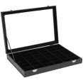 thumbnail image 2 of Caja de colección Rock, vitrina de roca de 36 rejillas para coleccionables, soporte organizador de almacenamiento de colección Rock, vitrina de joyería de PU Rock, vitrina de colección Rock, 2 of 6
