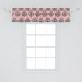 thumbnail image 2 of Ambesonne Pink Damask Window Valance, Repeating Flowers Rococo Inspired Ornaments, Curtain Valance for Kitchen Bedroom Decor with Rod Pocket, 54" X 12", Pale Pink Beige, 2 of 2
