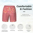 thumbnail image 4 of Kdxio Chocolate With Flowing Cream Print Men'S Swim Trunks With Compression Liner 7 Inch Inseam Quick Dry Swim Shorts, 4 of 7