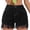 Black, variant on Vedolay Women's Casual Shorts Women's Sequins High Elastic Waist Straight Leg Shorts Solid Glitter Party Shorts,Black XL