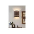 thumbnail image 4 of Vintage Rustic Wood Barrel Wall Lamp | Hemp Rope Farmhouse Decor(No Bulbs), 4 of 10