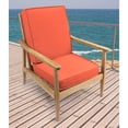 thumbnail image 2 of Jordan Manufacturing Sunbrella 45" x 22" Canvas Melon Solid Rectangular Outdoor Deep Seat Chair Cushion Set with Ties and Welt, 2 of 13