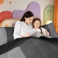 thumbnail image 4 of Erosebridal Minimalist Striped Full Size Comforter Sets,Line Geometric Print Bedding Comforter Set,Black Reversible,3 Pieces,1 Comforter and 2 Pillowcases, 4 of 7