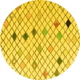 thumbnail image 1 of Ahgly Company Indoor Round Solid Yellow Modern Area Rugs, 7' Round, 1 of 4