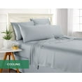 thumbnail image 2 of PURE BAMBOO Sheets California King Size Bed Sheet 4 Piece Set, Genuine 100% Organic Viscose Derived from Bamboo, Soft & Cooling, Double Stitching (California King, Sterling Blue), 2 of 8