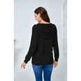 thumbnail image 5 of Womens Oversized Sweatshirts Henley Pullover Fall Fashion Hoodies Loungwear Clothes, 5 of 9