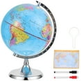 thumbnail image 1 of MOVTOTOP Blue Plastic Interactive globe for Kids with 360 Degree Rotating Stand and Clear World Map Details for Decor, 1 of 8