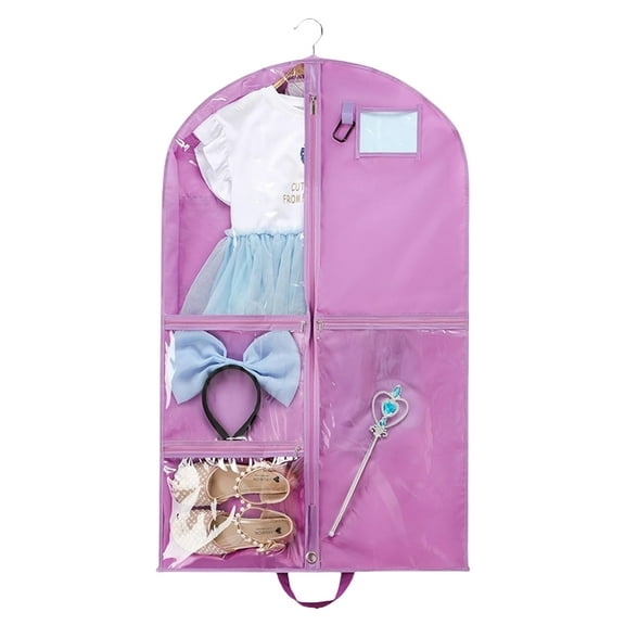 Dance Dress Protective Carriers Water Resistant Garment Bag with Multiple Pockets Storage Bag for Dancewear