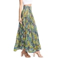thumbnail image 3 of Solitaire Womens Juniors Carnival Convertible Maxi Skirt (Small, Green Mix), 3 of 5