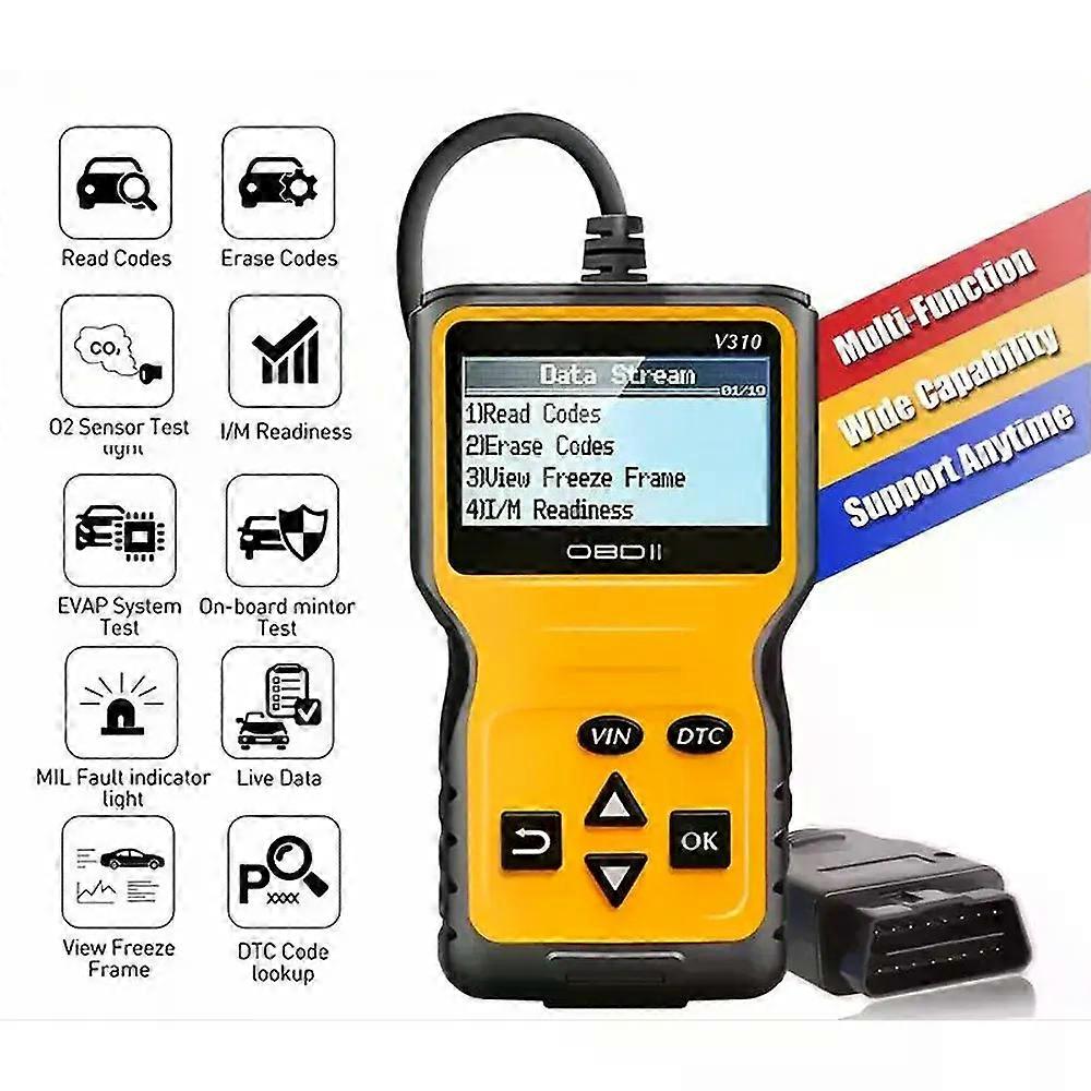 V310 Professional OBD Code Readers Scan Tool OBDII/EOBD Car Engine ...